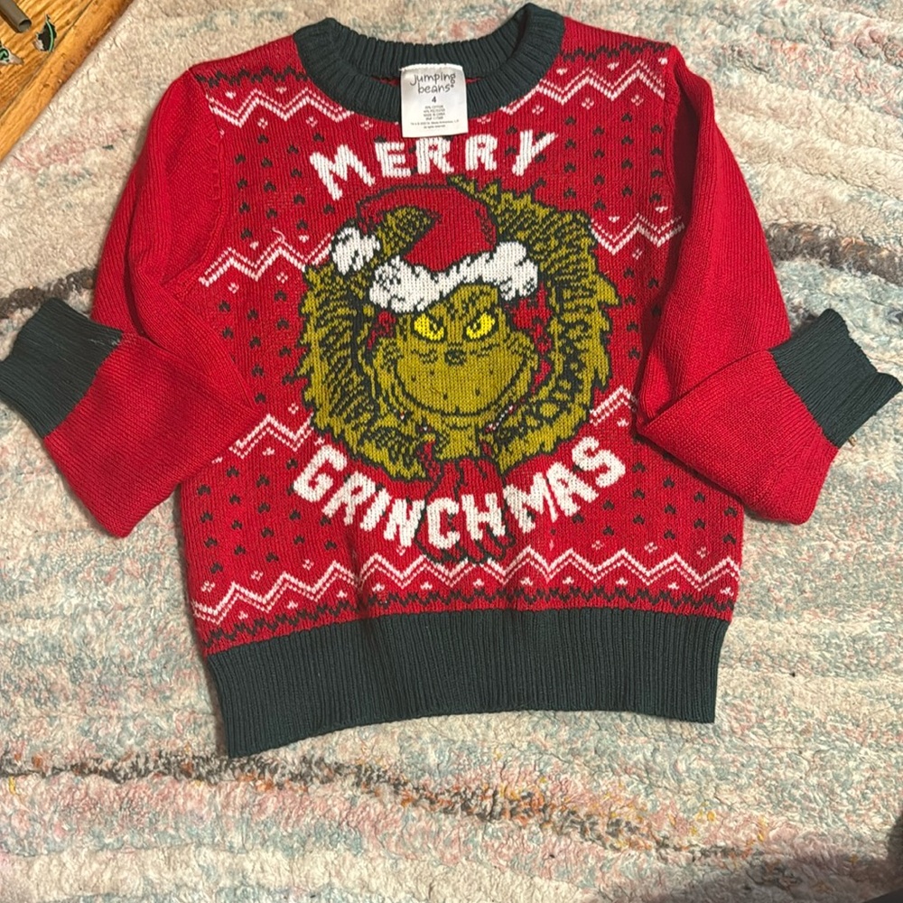 Jumping beans grinch sweater size 4